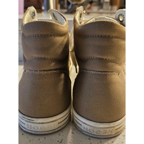 Hogan Rebel Beige High Tops Mens Shoes Size 9.5 - Picture 8 of 9